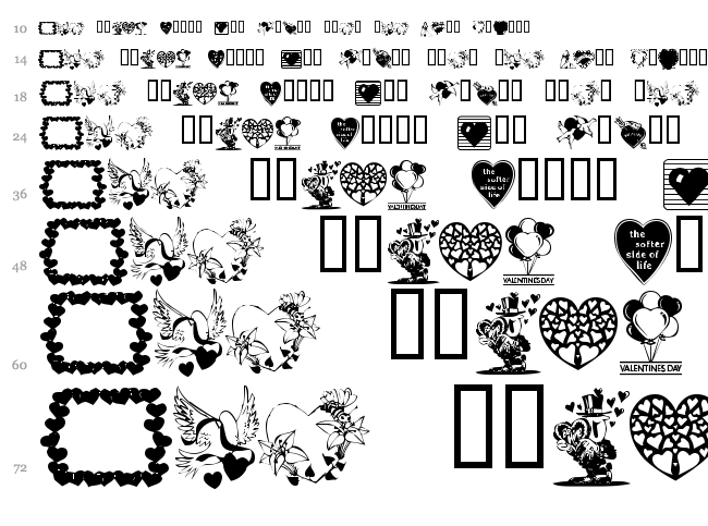 LM Valentines 1 font waterfall